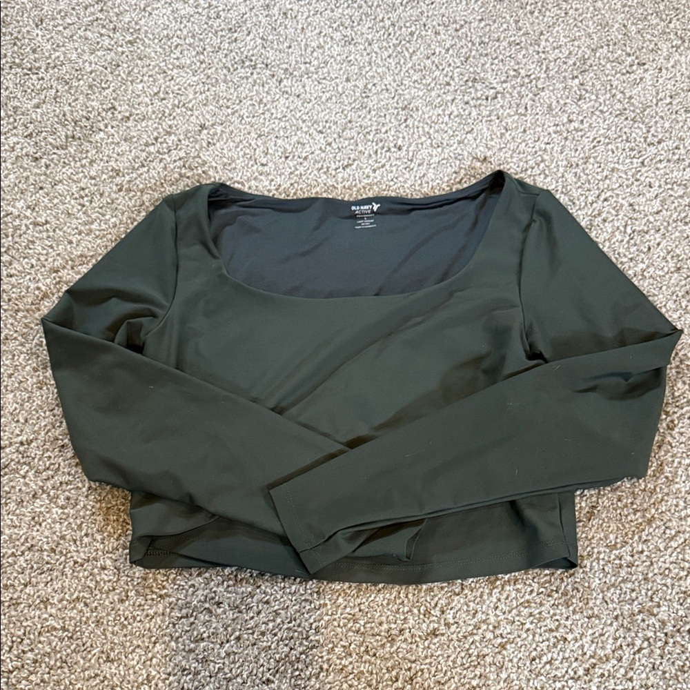 Work out Dark Green Long Sleeve Top